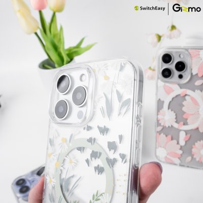 SwitchEasy เคสใสสกีนลาย ชาร์จไร้สาย Style M Pattern Shockproof iPhone 16 Case MagSafe