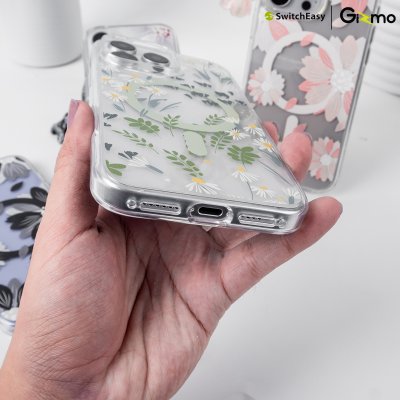 SwitchEasy เคสใสสกีนลาย ชาร์จไร้สาย Style M Pattern Shockproof iPhone 16 Case MagSafe