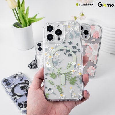 SwitchEasy เคสใสสกีนลาย ชาร์จไร้สาย Style M Pattern Shockproof iPhone 16 Case MagSafe