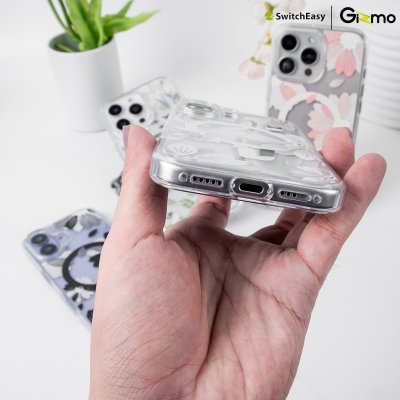 SwitchEasy เคสใสสกีนลาย ชาร์จไร้สาย Style M Pattern Shockproof iPhone 16 Case MagSafe