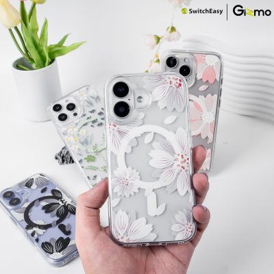 SwitchEasy เคสใสสกีนลาย ชาร์จไร้สาย Style M Pattern Shockproof iPhone 16 Case MagSafe