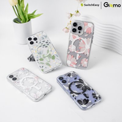 SwitchEasy เคสใสสกีนลาย ชาร์จไร้สาย Style M Pattern Shockproof iPhone 16 Case MagSafe