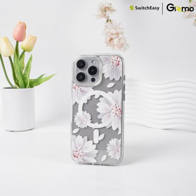 SwitchEasy เคสใสสกีนลาย ชาร์จไร้สาย Style M Pattern Shockproof iPhone 16 Case MagSafe