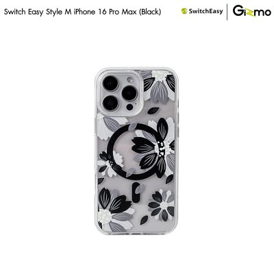 SwitchEasy เคสใสสกีนลาย ชาร์จไร้สาย Style M Pattern Shockproof iPhone 16 Case MagSafe