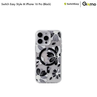 SwitchEasy เคสใสสกีนลาย ชาร์จไร้สาย Style M Pattern Shockproof iPhone 16 Case MagSafe