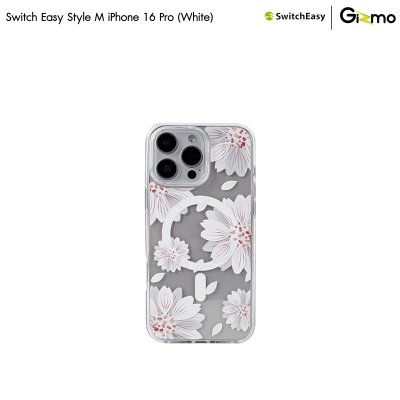 SwitchEasy เคสใสสกีนลาย ชาร์จไร้สาย Style M Pattern Shockproof iPhone 16 Case MagSafe