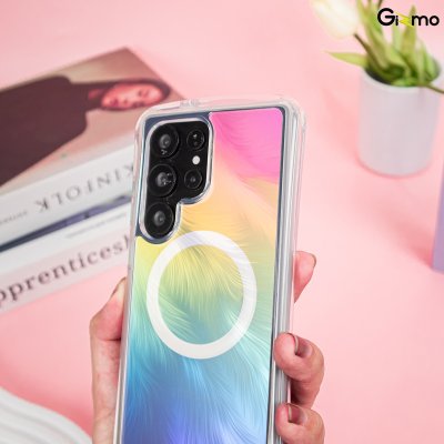 Kaono Airbag case hologram with magsafe เคสโฮโลแกรม ขอบใส กันกระแทก ซัมซุง Sumsung s25 Ultra