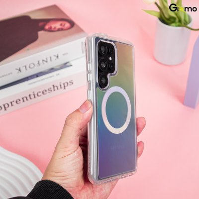 Kaono Airbag case hologram with magsafe เคสโฮโลแกรม ขอบใส กันกระแทก ซัมซุง Sumsung s25 Ultra