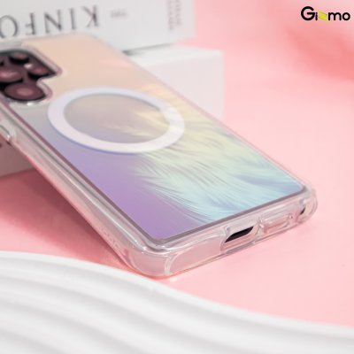 Kaono Airbag case hologram with magsafe เคสโฮโลแกรม ขอบใส กันกระแทก ซัมซุง Sumsung s25 Ultra