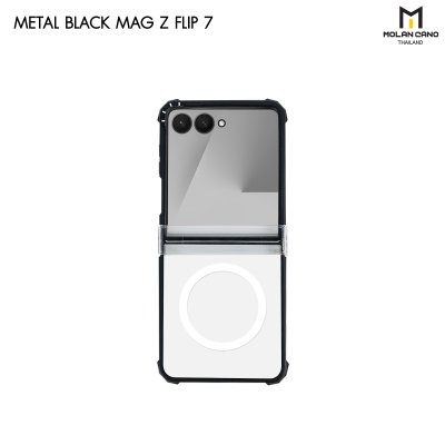 Molan Cano Z Flip7 Magsafe เคสใสขอบดำ กันกระแทก