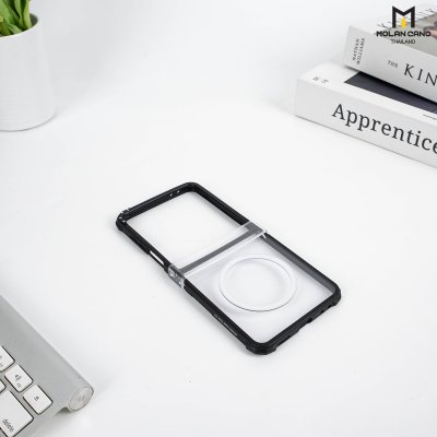 Molan Cano Z Flip7 Magsafe เคสใสขอบดำ กันกระแทก