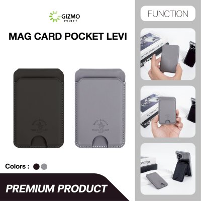 Polo Magsafe Card Pocket LEVI ขาตั้งแม่เหล็กสำหรับโทรศัพท์แบบพับได้