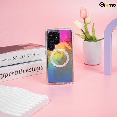 Kaono Airbag case hologram with magsafe เคสโฮโลแกรม ขอบกากเพชร กันกระแทก ซัมซุง Sumsung s25 Ultra