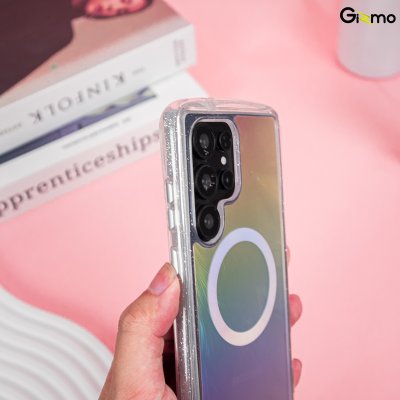 Kaono Airbag case hologram with magsafe เคสโฮโลแกรม ขอบกากเพชร กันกระแทก ซัมซุง Sumsung s25 Ultra