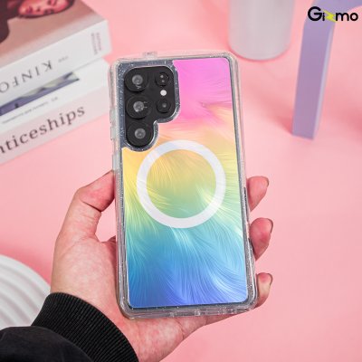 Kaono Airbag case hologram with magsafe เคสโฮโลแกรม ขอบกากเพชร กันกระแทก ซัมซุง Sumsung s25 Ultra