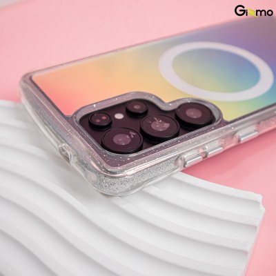 Kaono Airbag case hologram with magsafe เคสโฮโลแกรม ขอบกากเพชร กันกระแทก ซัมซุง Sumsung s25 Ultra