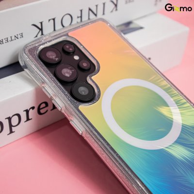 Kaono Airbag case hologram with magsafe เคสโฮโลแกรม ขอบกากเพชร กันกระแทก ซัมซุง Sumsung s25 Ultra