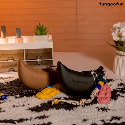 Fungoofun Inner Pocket Shopping Banana Charm F553 Mini พวงกุญแจกระเป๋าชอปปิงพับได้ ทรงกล้วยสุดชิค