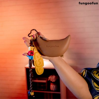 Fungoofun Inner Pocket Shopping Banana Charm F553 Mini พวงกุญแจกระเป๋าชอปปิงพับได้ ทรงกล้วยสุดชิค