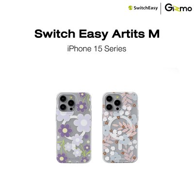 SwitchEasy เคสใสเนื้อแมท สกีนลาย ชาร์จไร้สาย Artist M Double iPhone 15 Case MagSafe