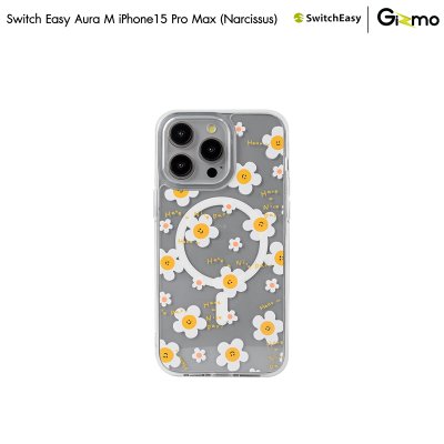 SwitchEasy เคสใสสกีนลาย ชาร์จไร้สาย Aura M Printed iPhone 15 Case MagSafe