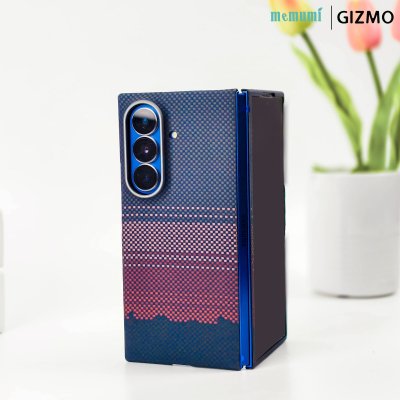 MEMUMI Kevlar-Sunset Series MagSafe เคสคาร์บอนไฟเบอร์แม่เหล็กสำหรับ Z Fold 7