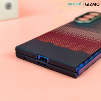 MEMUMI Kevlar-Sunset Series MagSafe เคสคาร์บอนไฟเบอร์แม่เหล็กสำหรับ Z Fold 7