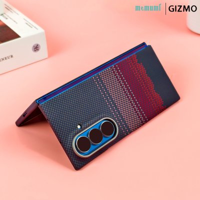 MEMUMI Kevlar-Sunset Series MagSafe เคสคาร์บอนไฟเบอร์แม่เหล็กสำหรับ Z Fold 7