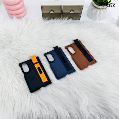 OKOZ Arlis Series for Samsung Z Fold 8 เคสพร้อมสายคาดหนังและฟิล์มหน้าจอในตัว