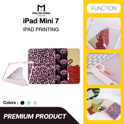 Molan Cano Printing Case เคสไอแพด iPad Mini 7 Multi stand หลังใส ฝาพับ สกีนลาย มีช่องเก็บปากกา มินิ7