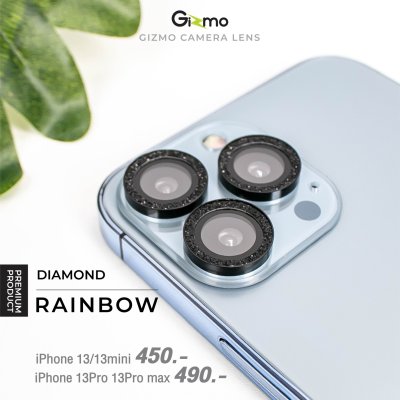 Gizmo ฟิล์มกระจกเลนส์กล้อง ใสขอบเพชร ไอโฟน13 คุณภาพสูง 9H ถ่ายรูปและวิดีโอคมชัด