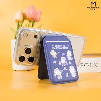 Molan Cano Card Pocket Flip Stand ที่ใส่บัตรแม่เหล็ก MagSafe ลาย iCarer Family