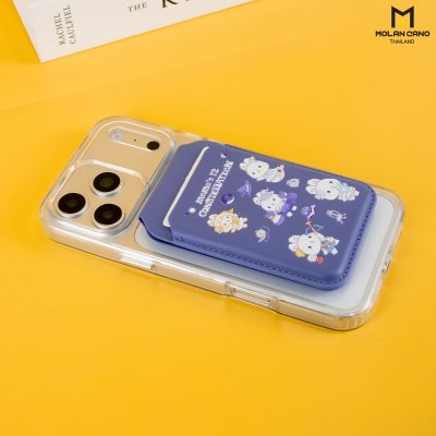 Molan Cano Card Pocket Flip Stand ที่ใส่บัตรแม่เหล็ก MagSafe ลาย iCarer Family