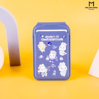 Molan Cano Card Pocket Flip Stand ที่ใส่บัตรแม่เหล็ก MagSafe ลาย iCarer Family