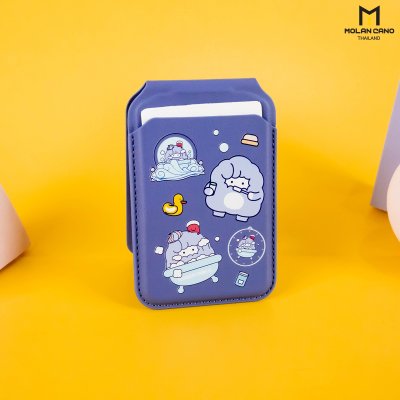 Molan Cano Card Pocket Flip Stand ที่ใส่บัตรแม่เหล็ก MagSafe ลาย iCarer Family