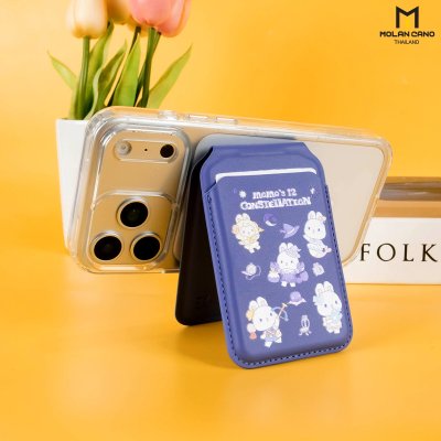 Molan Cano Card Pocket Flip Stand ที่ใส่บัตรแม่เหล็ก MagSafe ลาย iCarer Family