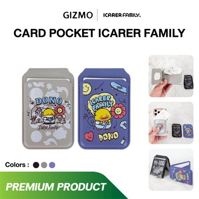 Molan Cano Card Pocket Flip Stand ใส่บัตรหลังมือถือ iCarer Family