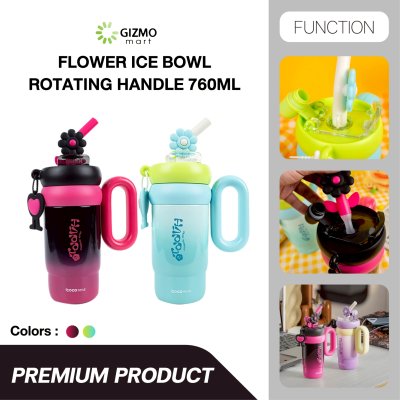 COCOSMILE แก้วเก็บความเย็น Flower Ice Bowl Rotating Handle SUS316 ขนาด 760ml