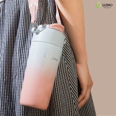 COCOSMILE แก้วเก็บความเย็น Straw Tumbler with Rope SUS316 ขนาด 630ml