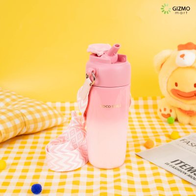 COCOSMILE แก้วเก็บความเย็น Straw Tumbler with Rope SUS316 ขนาด 630ml