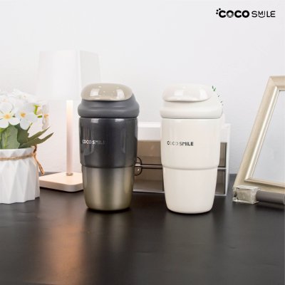 COCOSMILE Thermal Water Coffee Bottle with Straw SUS316 กระบอกน้ำเก็บอุณหภูมิ พร้อมหลอดดูด สแตนเลส รุ่น YD-8903 ขนาด 500 มล.