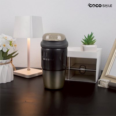 COCOSMILE Thermal Water Coffee Bottle with Straw SUS316 กระบอกน้ำเก็บอุณหภูมิ พร้อมหลอดดูด สแตนเลส รุ่น YD-8903 ขนาด 500 มล.