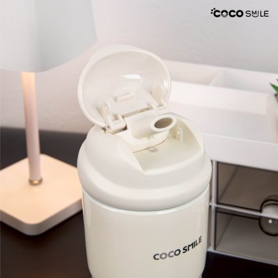 COCOSMILE Thermal Water Coffee Bottle with Straw SUS316 กระบอกน้ำเก็บอุณหภูมิ พร้อมหลอดดูด สแตนเลส รุ่น YD-8903 ขนาด 500 มล.
