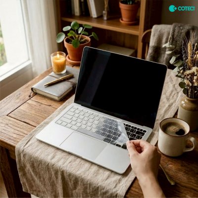 COTECI Keyboard Skin TPU Ultra Slim ฟิล์มกันรอยคีย์บอร์ดบางเฉียบสำหรับ MacBook