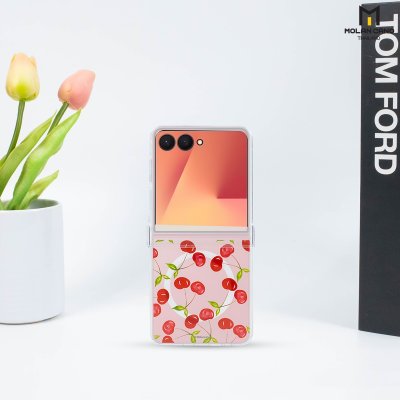 Molan Cano Crystal Clear Magsafe Printing Samsung Z Flip 7 เคสใสสกรีนลาย