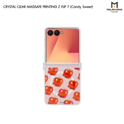 Molan Cano Crystal Clear Magsafe Printing Samsung Z Flip 7 เคสใสสกรีนลาย