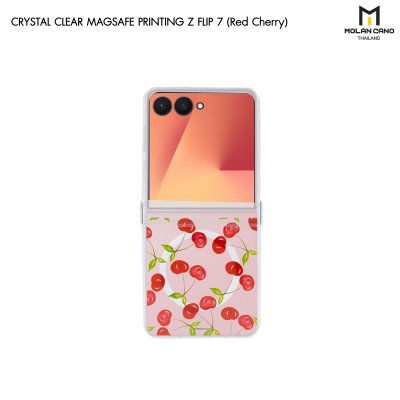 Molan Cano Crystal Clear Magsafe Printing Samsung Z Flip 7 เคสใสสกรีนลาย