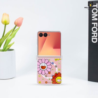 Molan Cano Crystal Clear Magsafe Printing Samsung Z Flip 7 เคสใสสกรีนลาย