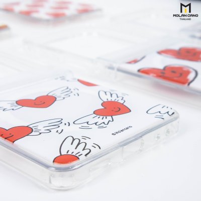 Molan Cano Crystal Clear Magsafe Printing Samsung Z Flip 7 เคสใสสกรีนลาย