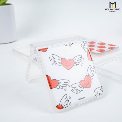 Molan Cano Crystal Clear Magsafe Printing Samsung Z Flip 7 เคสใสสกรีนลาย